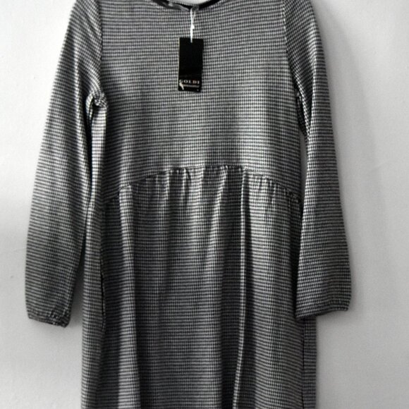 NWT Houndstooth Dress - S - baloon sleeve & pockets - Picture 6 of 15